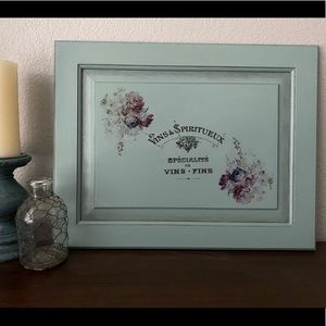 Shabby Chic / Country French Wall Art Tiffany Blue